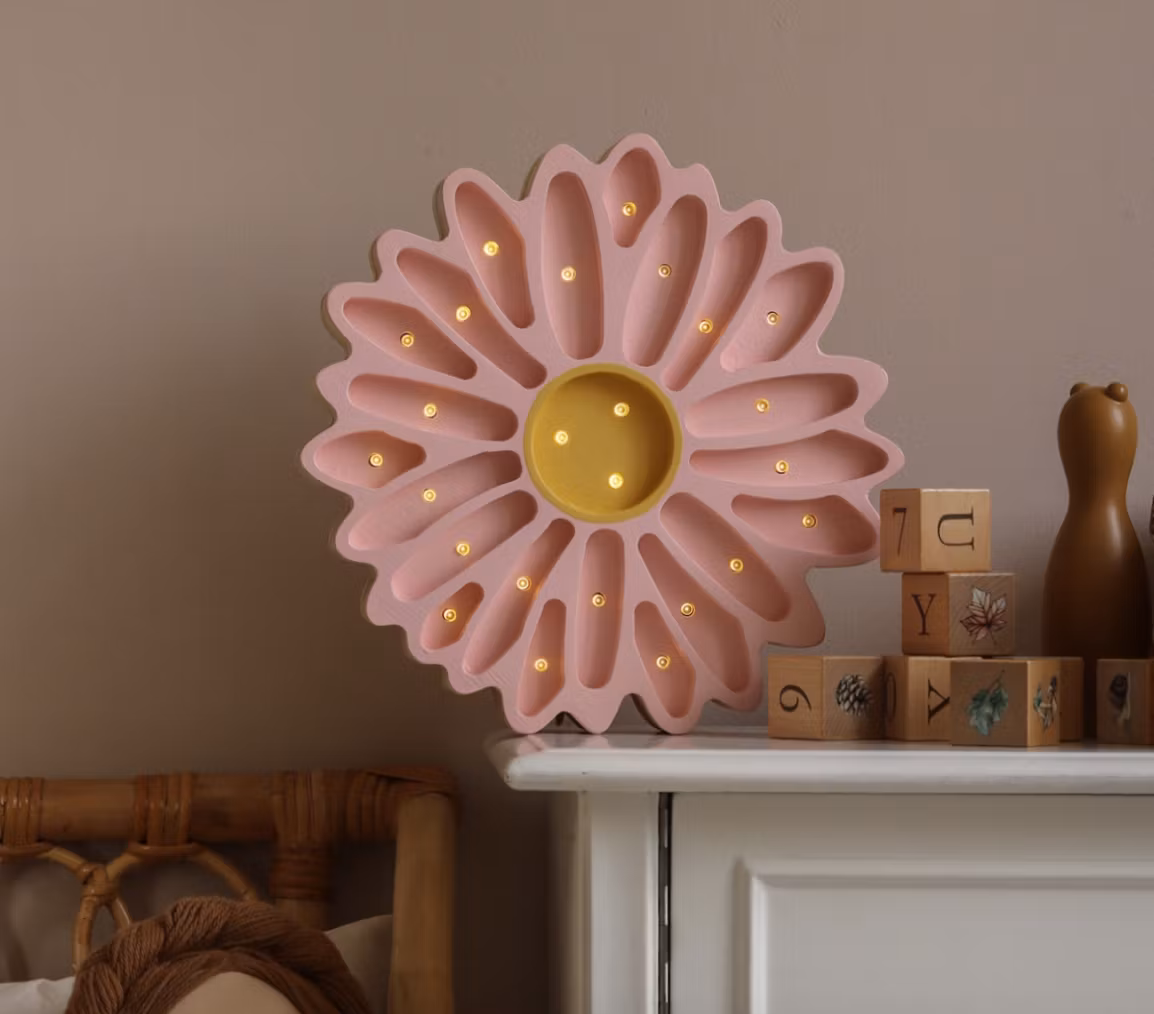 Little Lights, Lampe til børneværelset, Daisy powder pink