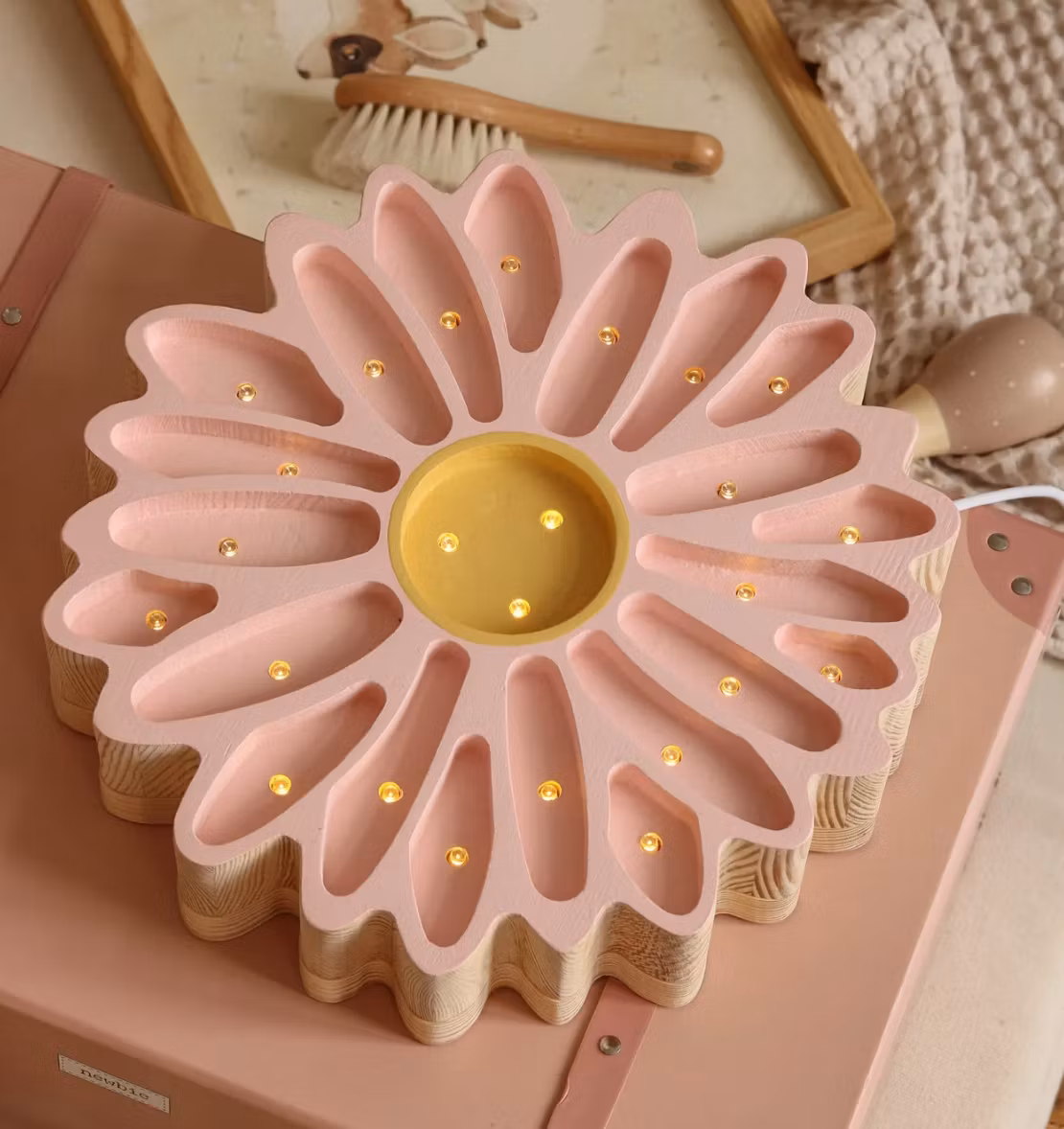 Little Lights, Lampe til børneværelset, Daisy powder pink