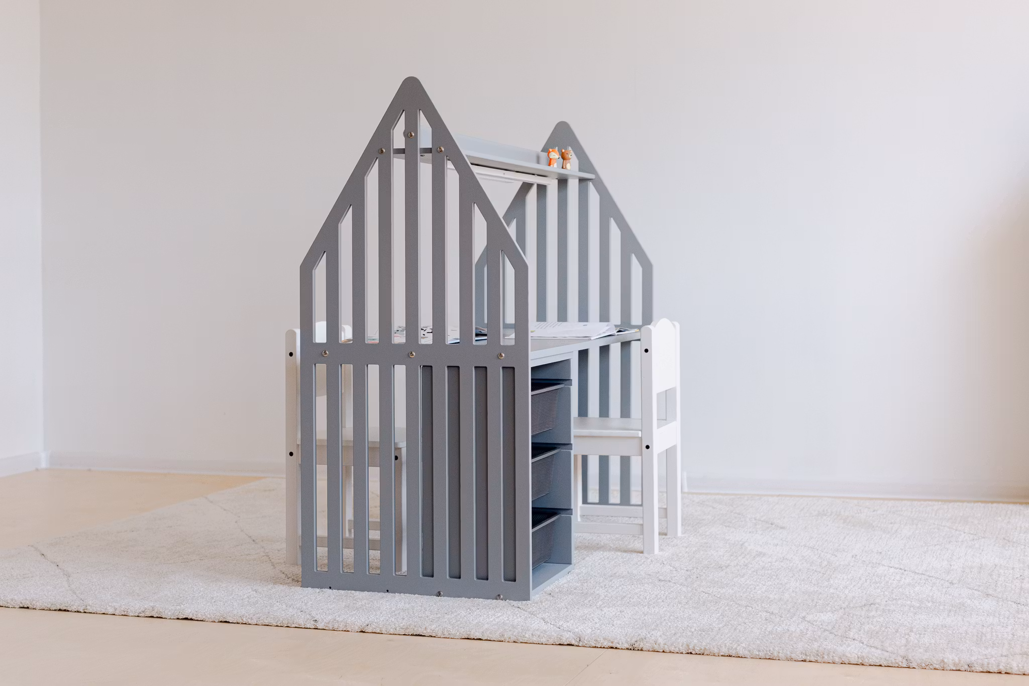 Duck Woodworks, Dobbeltskrivebord til søskende, STRIPED