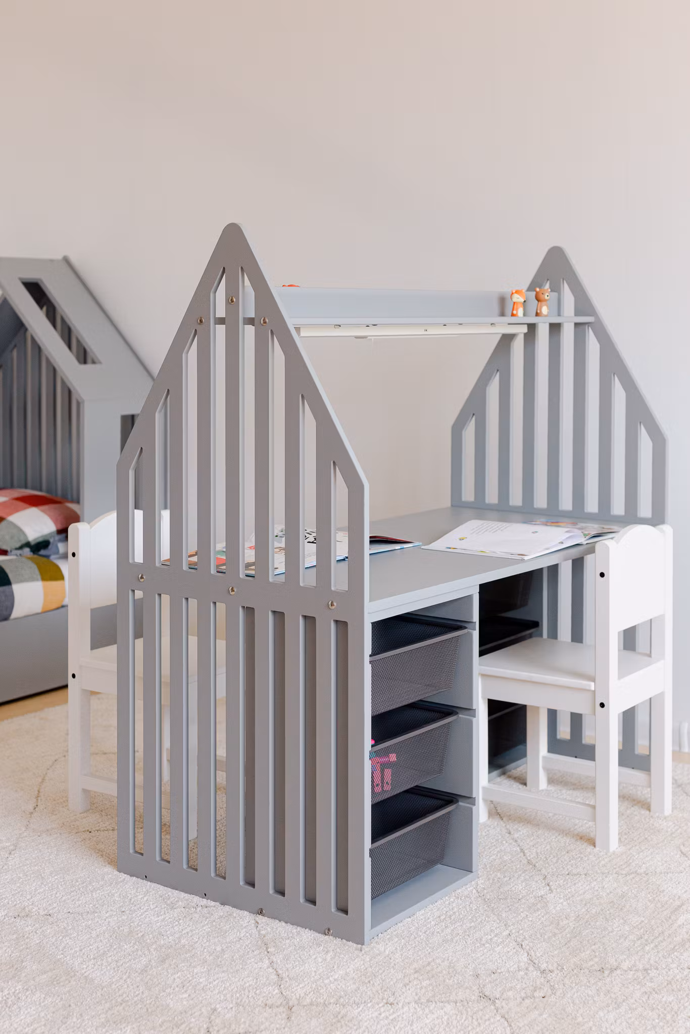 Duck Woodworks, Dobbeltskrivebord til søskende, STRIPED