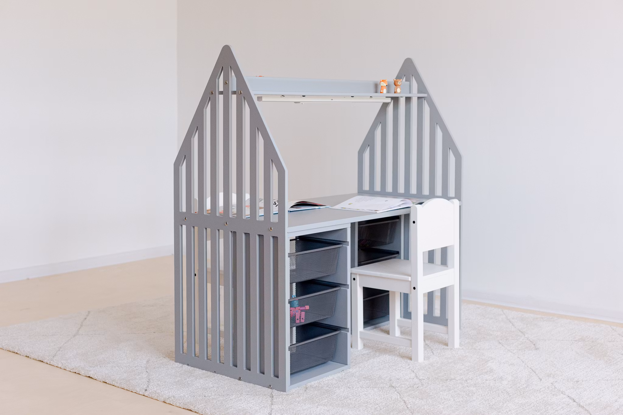 Duck Woodworks, Dobbeltskrivebord til søskende, STRIPED