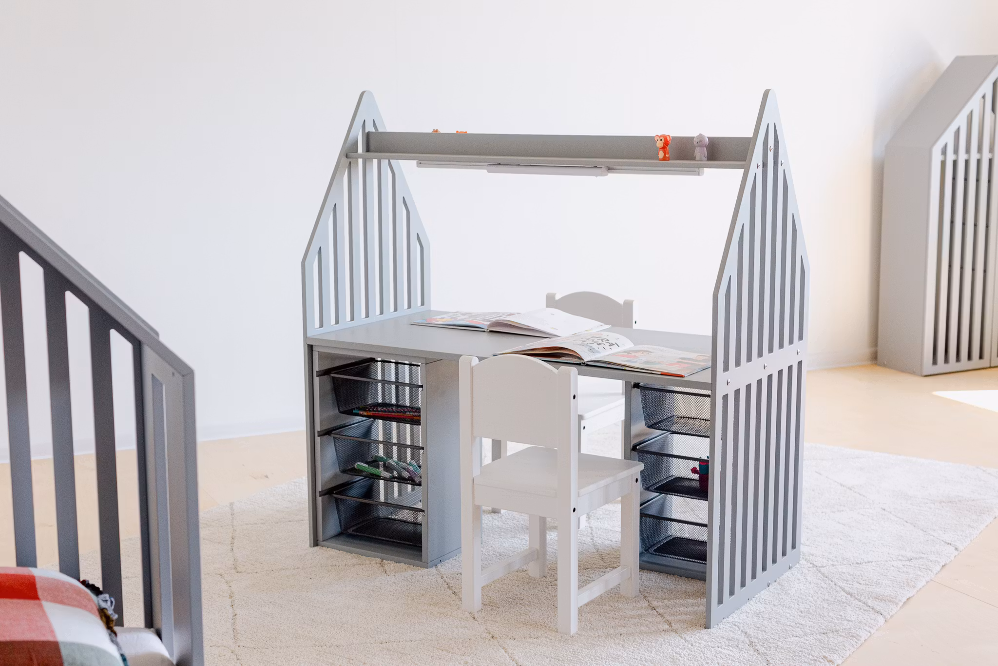 Duck Woodworks, Dobbeltskrivebord til søskende, STRIPED