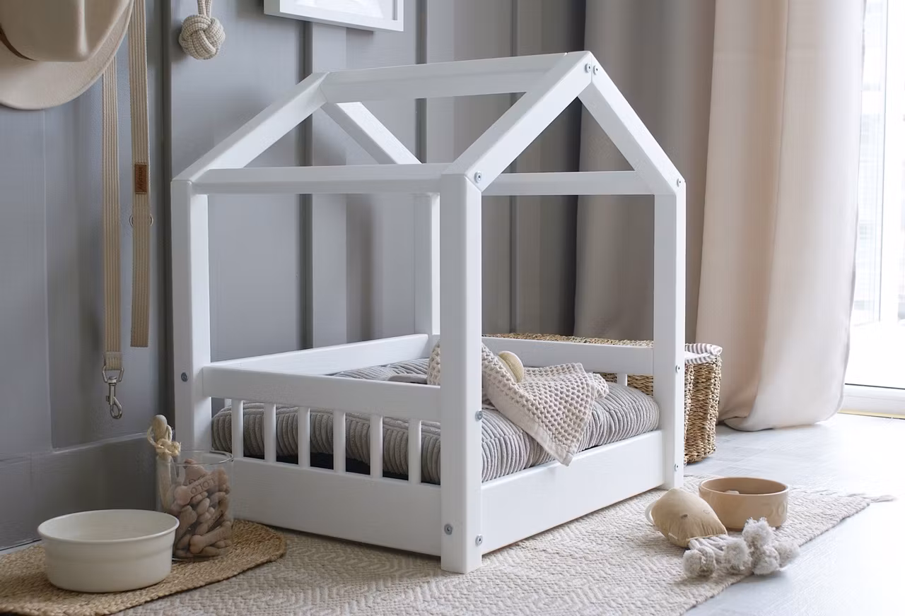 Cozy hundeseng/hundekurv Hvid (M)