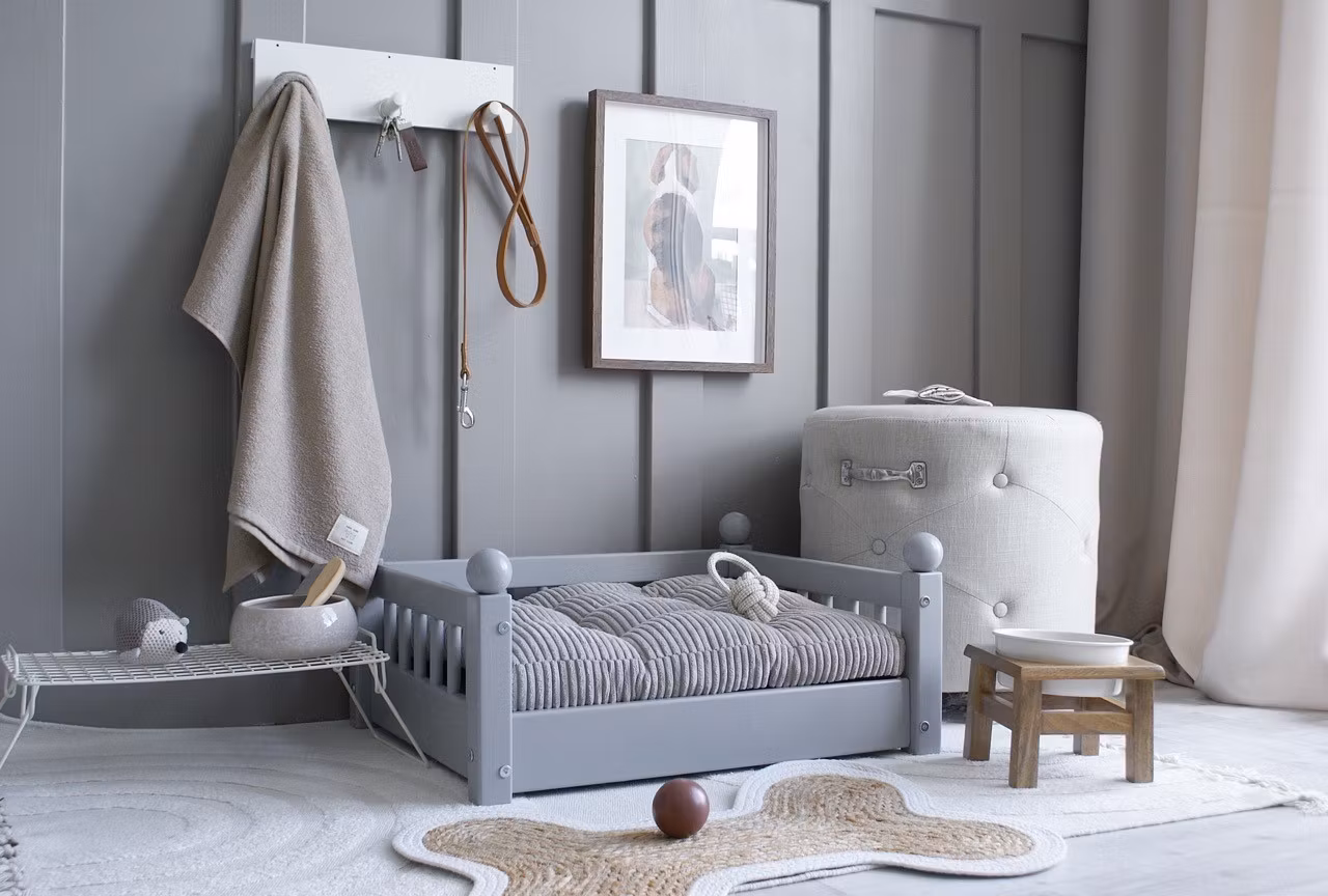 Hundeseng/hundekurv Taco Grå (L)