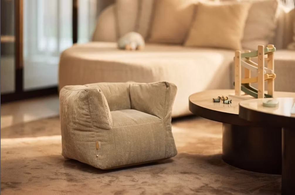 Jollein, Sofa Sækkestol Lænestol, Fløjl Olive