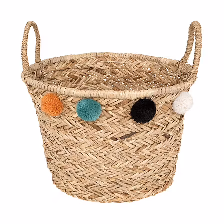 Børnekurv med pomponer