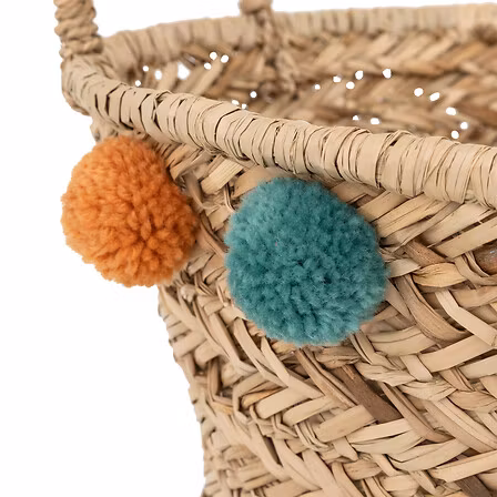 Børnekurv med pomponer