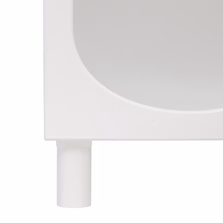 Reol med 4 rum, hvid