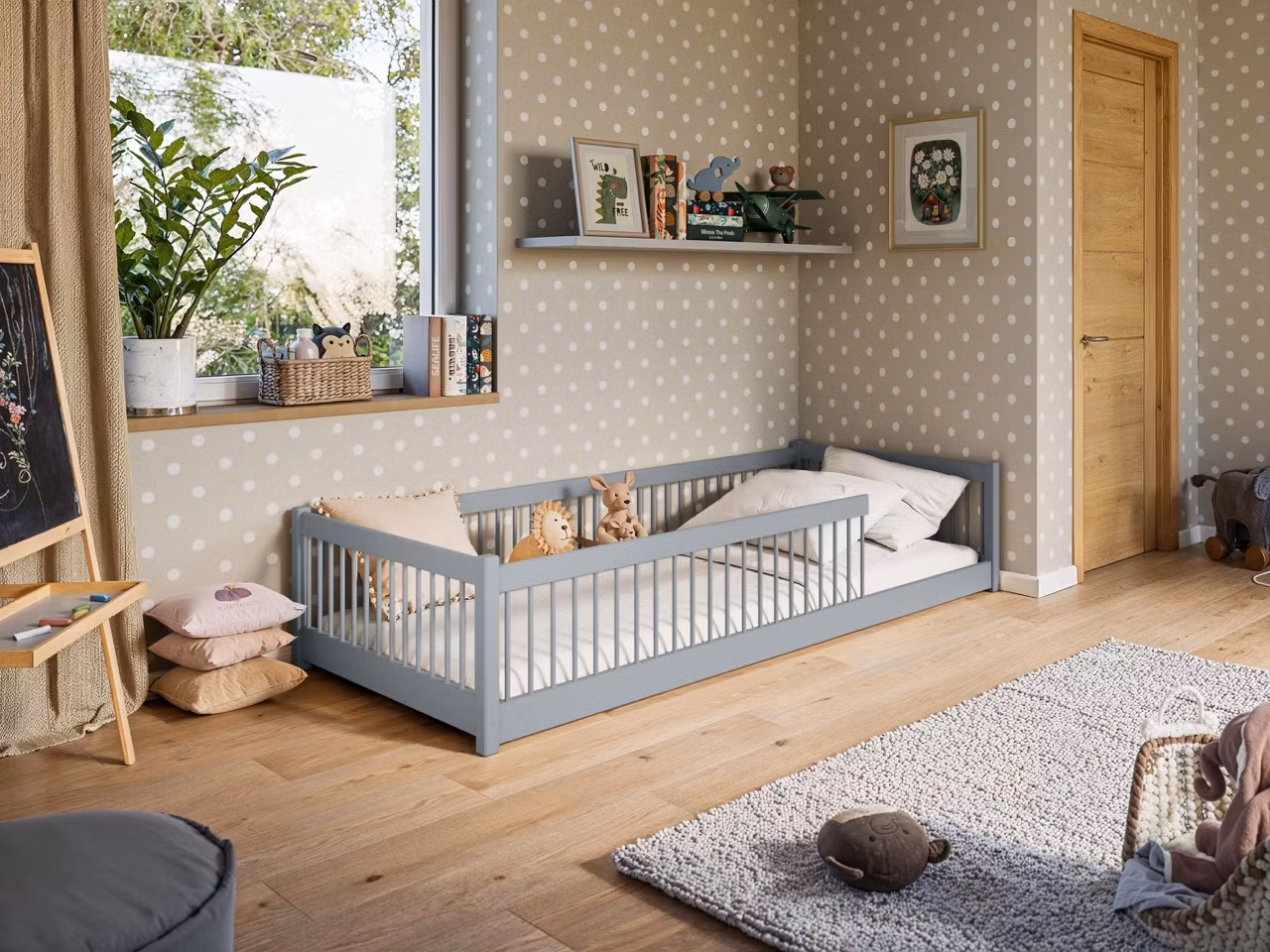 Grå juniorseng Petter