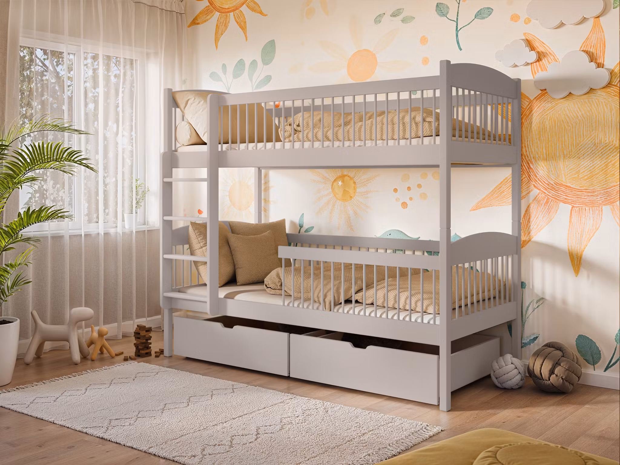 Køjeseng Lula med opbevaringsskuffer