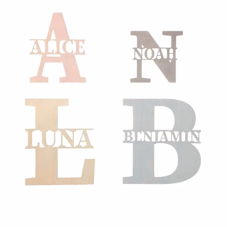 Personligt vægbogstav – vægdekoration