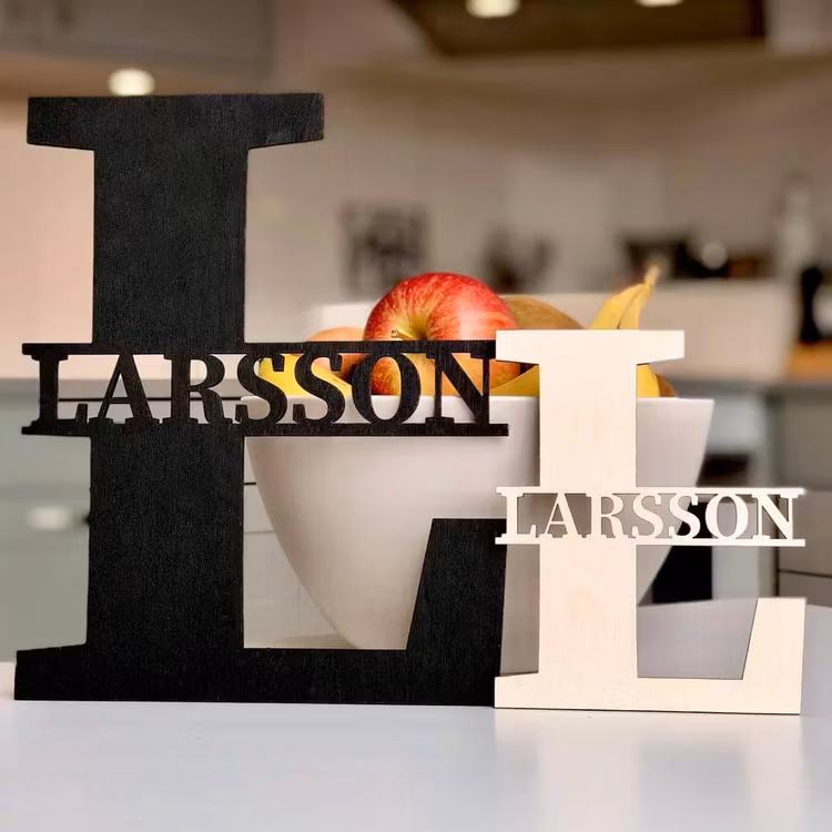 Personligt vægbogstav – vægdekoration