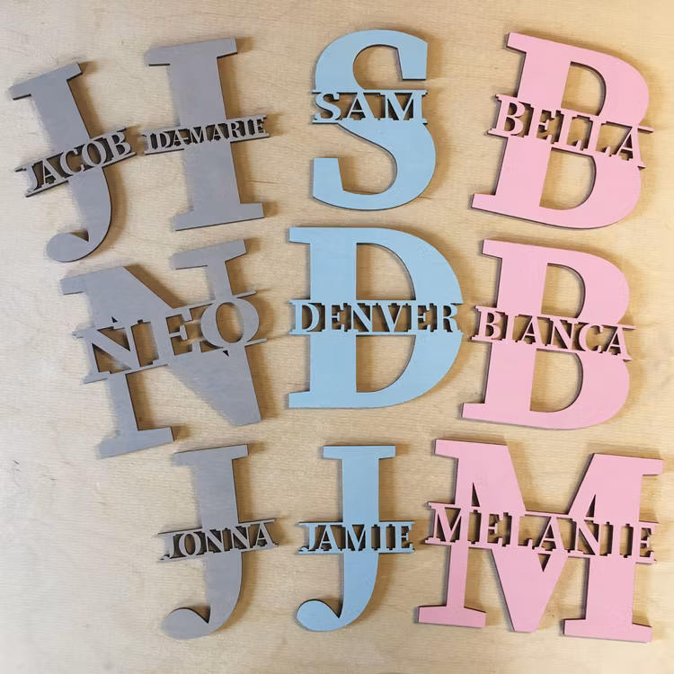 Personligt vægbogstav – vægdekoration