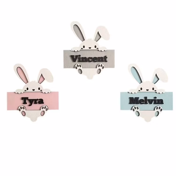 Personligt navneskilt kanin