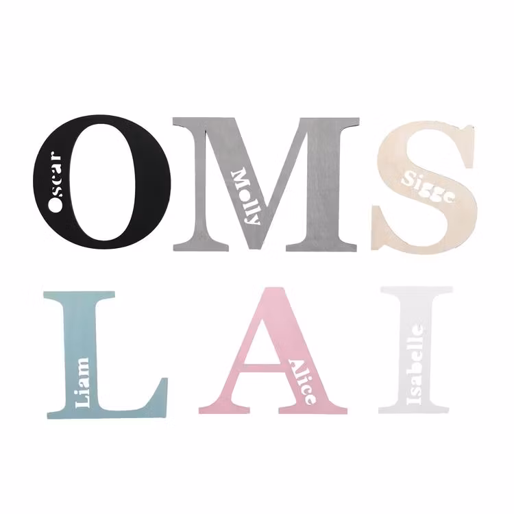 Personlig vægdekoration bogstav