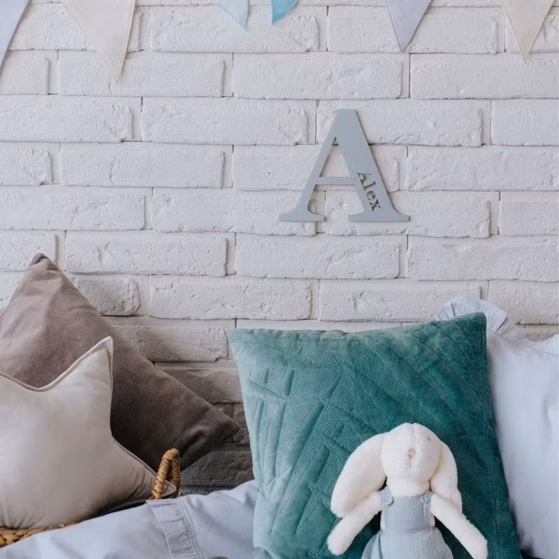 Personlig vægdekoration bogstav