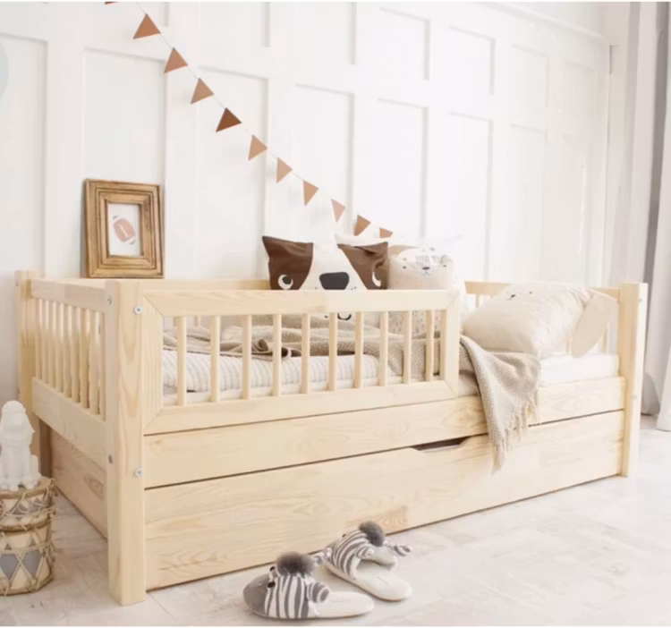 Juniorseng Alex med opbevaring/udtræksseng