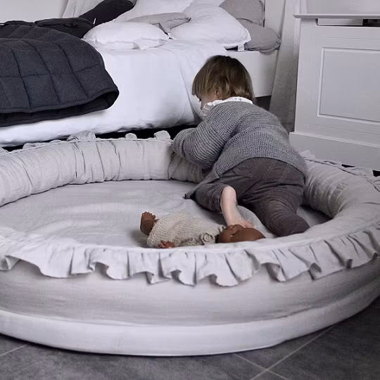 Cotton & Sweets lysegrå juniornest i 100% linned