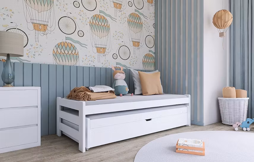 Børneseng/juniorseng med udtræksseng Angela