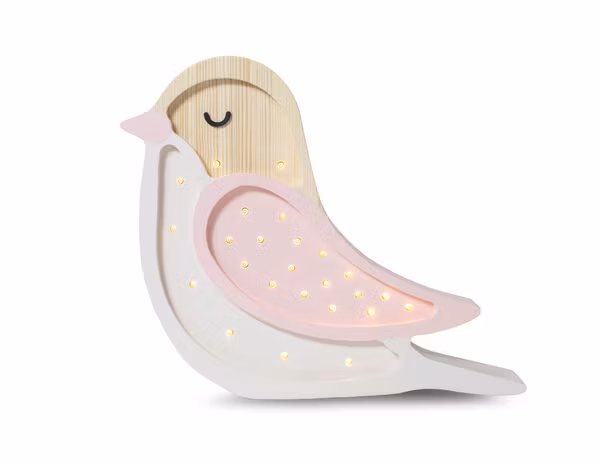 Little Lights, Lampe til børneværelset, Stor fugl Strawberry Cream