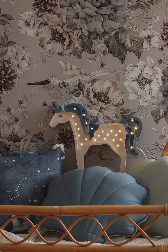 Little Lights, Lampe til børneværelset, Enhjørning blå glitter