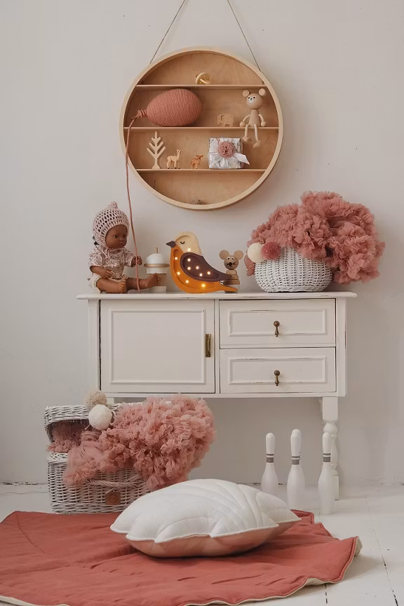 Little Lights, Lampe til børneværelset, Lille fugl maroon