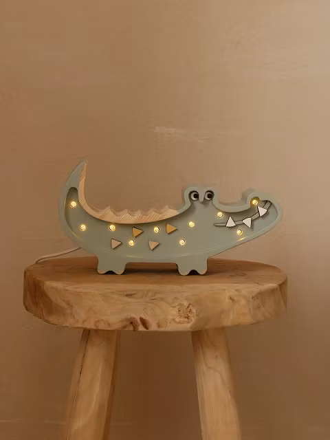 Little Lights, Lampe til børneværelset, Krokodille mini lysegrøn