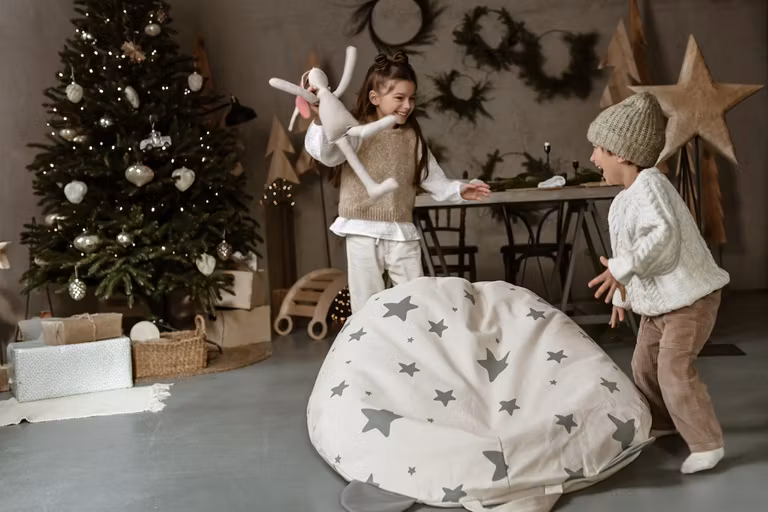 Bini, sækkestol, Grey Stars