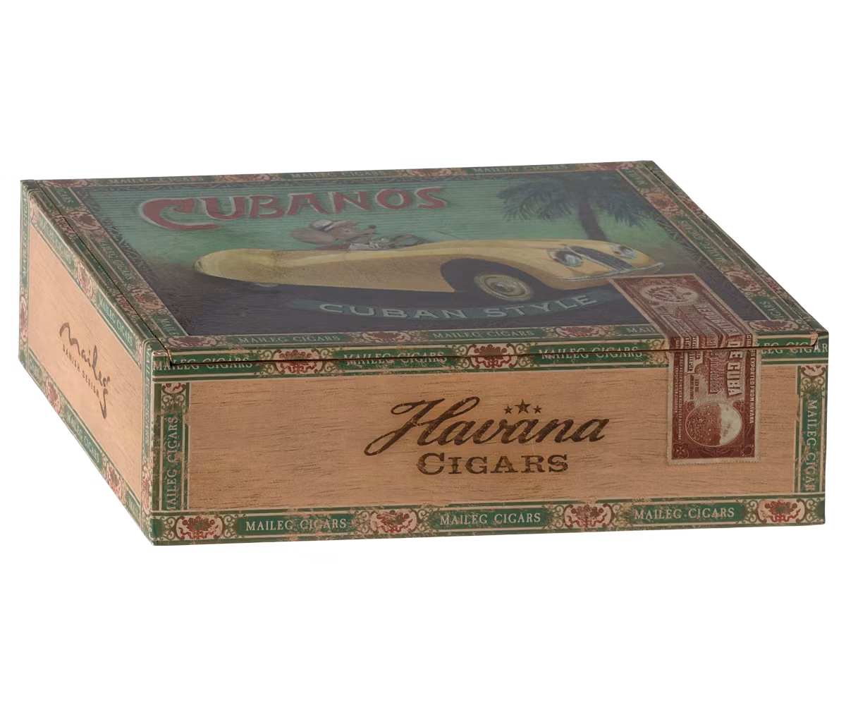 Maileg, bedstemor og bedstefar mus i cigaretbog