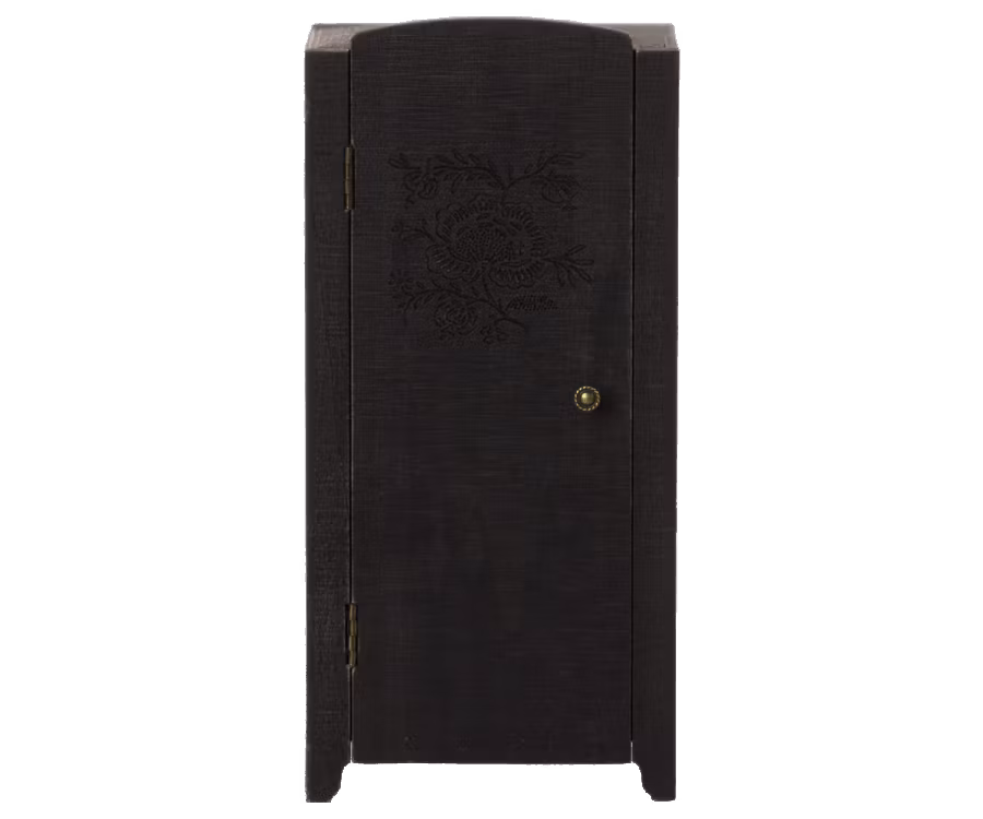 Maileg, vintage garderobe i tre, antracit