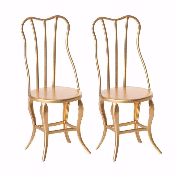 Maileg, 2-pak vintage stol Micro-Gold