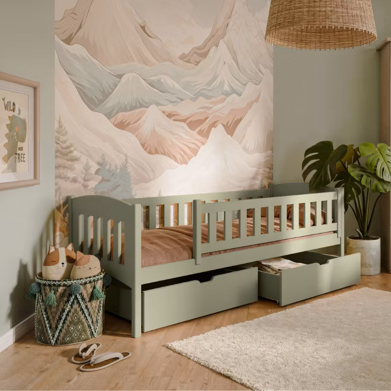 Børneseng /juniorseng med tremme, dagseng George