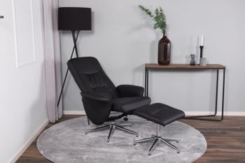 Tomas Reclinerfåtölj med ottoman PU