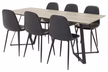 MARINA + POLAR Matbord 180×90 + 6 matstolar