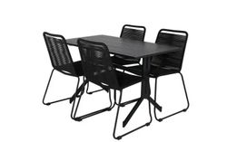 WAY + LINDOS Matbord 120×70 + 4 matstolar