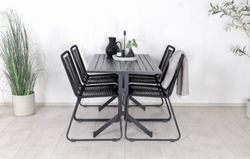 WAY + LINDOS Matbord 120×70 + 4 matstolar