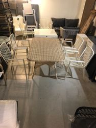 Brafab Evita bord inkl 4 aluminium stolar