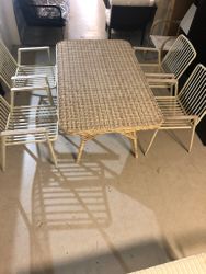 Brafab Evita bord inkl 4 aluminium stolar