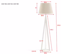 KONA Kona - Golvlampa Vit