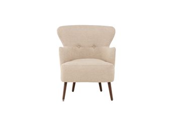 LINCOLN Lincoln Single Sofa - Walnut / Boucle Boucle