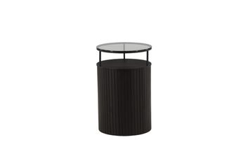 BOVALL Sido Bord -Svart /Klar Glasskiva