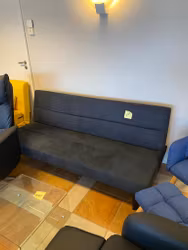 Bäddsoffa svart