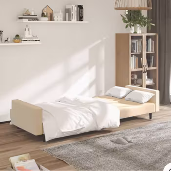 2-sits Gräddvit Bädsoffa