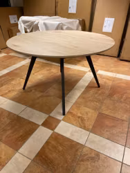 Matbord tablo natur metall 130 cm