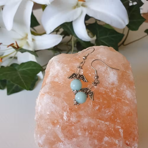 Skyddsänglar örhängen Amazonit