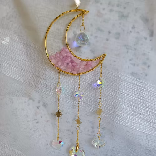 Solfångare Måne Rosenkvarts