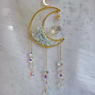 Solfångare Måne Akvamarin