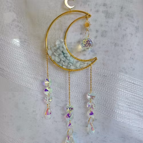 Solfångare Måne Akvamarin