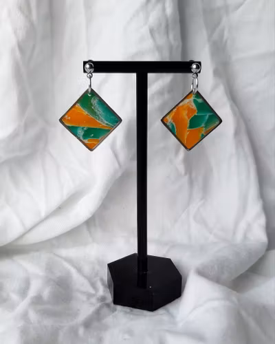 Turquoise and yellow square
