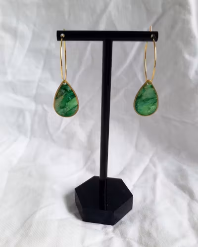 Green drop hoops